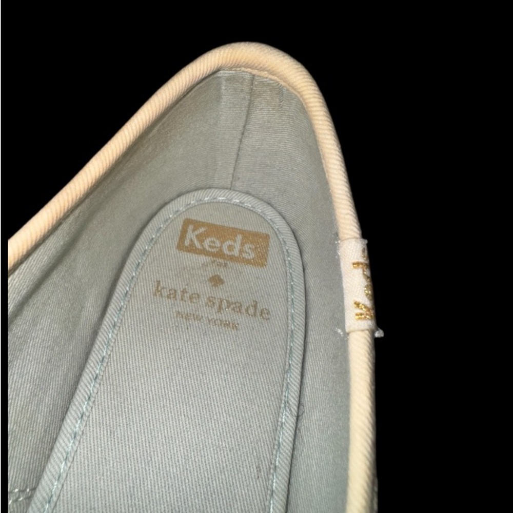KATE SPADE gold glitter KEDS women’s sneakers TENNIS SHOES size 9.5 - Picture 8 of 17